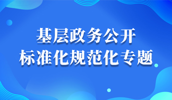 基層政務公開標準化規范化專題